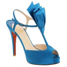 Christian Louboutin Ernesta T-strap 100mm Speciální příležitosti Modrá Christian Louboutin Ernesta T-strap 100mm Speciální příležitosti Modrá