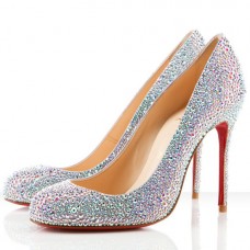 Christian Louboutin Fifi Strass 100mm Speciální příležitosti Aurora Boreale