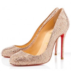 Christian Louboutin Fifi Strass 100mm Speciální příležitosti Světle broskvové Christian Louboutin Fifi Strass 100mm Speciální příležitosti Světle broskvové