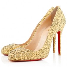 Christian Louboutin Fifi Strass 100mm Lodičky Žluté Christian Louboutin Fifi Strass 100mm Lodičky Žluté