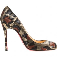 Christian Louboutin Fifi 100mm Lodičky s Leopardím vzorem