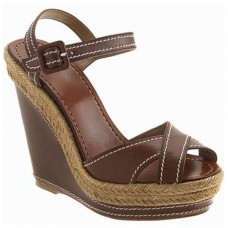 Christian Louboutin Almeria 120mm klínky hnědé Christian Louboutin Almeria 120mm klínky hnědé