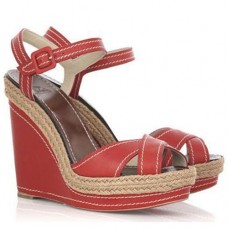 Christian Louboutin Almeria 120mm klínky červené Christian Louboutin Almeria 120mm klínky červené