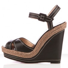 Christian Louboutin Almeria 120mm klínky černé Christian Louboutin Almeria 120mm klínky černé