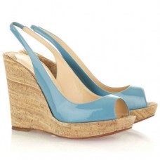 Christian Louboutin Jean Paul 120mm klínky světle modré