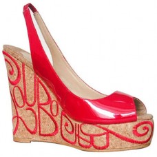 Christian Louboutin Marpop 120mm klínky červené