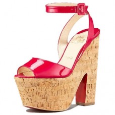 Christian Louboutin Super Dombasle 140mm klínky červené