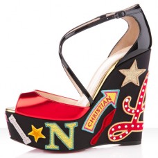 Christian Louboutin Loubi Zeppa 140mm klínky červené