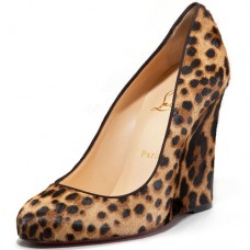 Christian Louboutin Ron Ron Zeppa 80mm klínky s leopardím vzorem