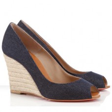 Christian Louboutin Pepi 80mm klínky modré