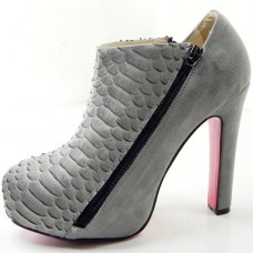 Kotníkové boty Christian Louboutin 4A 120mm šedé