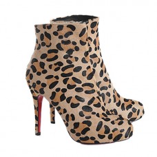 Kotníkové boty Christian Louboutin Alta Ariella 120mm s leopardím vzorem
