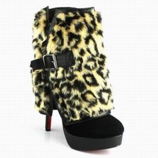 Kotníkové boty Christian Louboutin Armony 140mm s leopardím vzorem