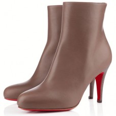 Kotníkové boty Christian Louboutin Bello 80mm v taupe barvě
