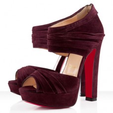 Kotníkové boty Christian Louboutin Applique 140mm švestkové