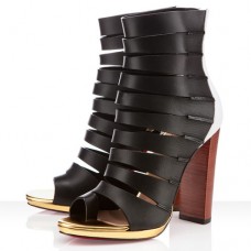 Kotníkové boty Christian Louboutin Decoupata 120mm černé
