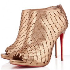 Kotníkové boty Christian Louboutin Diplonana 120mm zlaté Kotníkové boty Christian Louboutin Diplonana 120mm zlaté