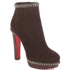 Kotníkové boty Christian Louboutin Figurina 120mm Hnědé Kotníkové boty Christian Louboutin Figurina 120mm Hnědé
