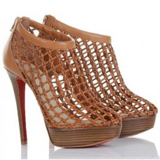Kotníkové boty Christian Louboutin Coussin 140mm hnědé