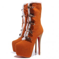 Kotníkové boty Christian Louboutin Daf Booty 160mm Hnědé
