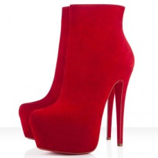 Kotníkové boty Christian Louboutin Daf Booty 160mm červené