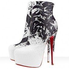 Kotníkové boty Christian Louboutin Daf Booty 160mm v bílé barvě