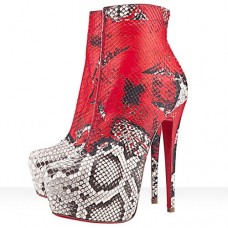 Kotníkové boty Christian Louboutin Daf Booty 160mm červené