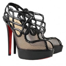 Kotníkové boty Christian Louboutin Brandaplato 140mm černé