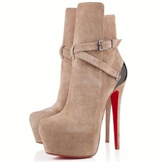 Kotníkové boty Christian Louboutin Equestria 160mm v šedohnědé barvě Kotníkové boty Christian Louboutin Equestria 160mm v šedohnědé barvě