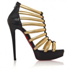 Kotníkové boty Christian Louboutin Romaine 140mm zlaté Kotníkové boty Christian Louboutin Romaine 140mm zlaté
