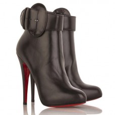 Kotníkové boty Christian Louboutin Trottinette 140mm čokoládové Kotníkové boty Christian Louboutin Trottinette 140mm čokoládové