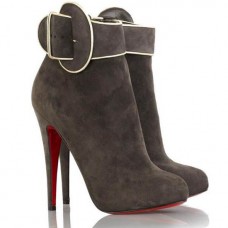 Kotníkové boty Christian Louboutin Trottinette 140mm hnědé Kotníkové boty Christian Louboutin Trottinette 140mm hnědé