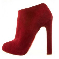 Kotníkové boty Christian Louboutin Vicky Booty 120mm červené Kotníkové boty Christian Louboutin Vicky Booty 120mm červené