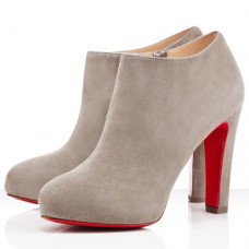 Kotníkové boty Christian Louboutin Vicky Booty 120mm šedé