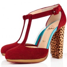 Kotníkové boty Christian Louboutin Minochon 120mm v marocké červené barvě Kotníkové boty Christian Louboutin Minochon 120mm v marocké červené barvě