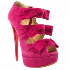 Kotníkové boty Christian Louboutin Madame Butterfly 140mm růžové