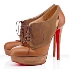 Kotníkové boty Christian Louboutin Gilet 140mm Camel Kotníkové boty Christian Louboutin Gilet 140mm Camel