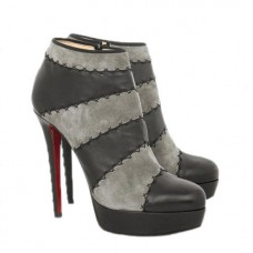 Kotníkové boty Christian Louboutin Multi Booty 140mm šedé Kotníkové boty Christian Louboutin Multi Booty 140mm šedé
