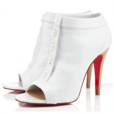 Kotníkové boty Christian Louboutin Maotic 120mm v bílé barvě