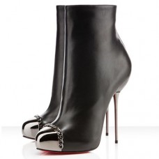 Kotníkové boty Christian Louboutin Metaliboot 120mm černé Kotníkové boty Christian Louboutin Metaliboot 120mm černé