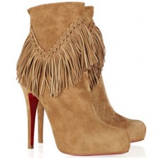 Kotníkové boty Christian Louboutin Rom 120mm Camel Kotníkové boty Christian Louboutin Rom 120mm Camel