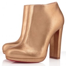 Kotníkové boty Christian Louboutin Rock And Gold 120mm zlaté Kotníkové boty Christian Louboutin Rock And Gold 120mm zlaté