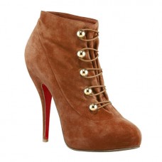 Kotníkové boty Christian Louboutin Fifre Corset 120mm Hnědé Kotníkové boty Christian Louboutin Fifre Corset 120mm Hnědé