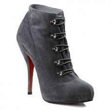 Kotníkové boty Christian Louboutin Fifre Corset 120mm šedé Kotníkové boty Christian Louboutin Fifre Corset 120mm šedé