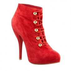 Kotníkové boty Christian Louboutin Fifre Corset 120mm červené Kotníkové boty Christian Louboutin Fifre Corset 120mm červené