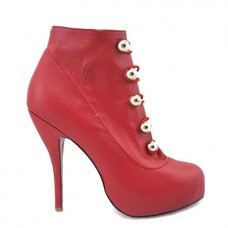 Kotníkové boty Christian Louboutin Fifre Corset 120mm červené Kotníkové boty Christian Louboutin Fifre Corset 120mm červené