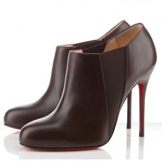 Kotníkové boty Christian Louboutin Lastoto 100mm čokoládové Kotníkové boty Christian Louboutin Lastoto 100mm čokoládové