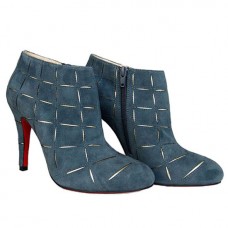 Kotníkové boty Christian Louboutin Globe 100mm modré Kotníkové boty Christian Louboutin Globe 100mm modré