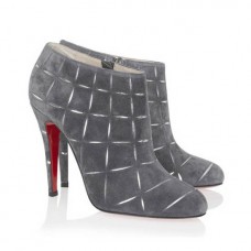 Kotníkové boty Christian Louboutin Globe 100mm šedé Kotníkové boty Christian Louboutin Globe 100mm šedé