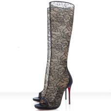 Christian Louboutin Alta Dentelle 120mm boty černé